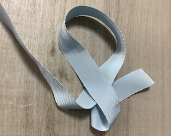 Coarse grain ribbon, cotton, light blue color, width 35 mm
