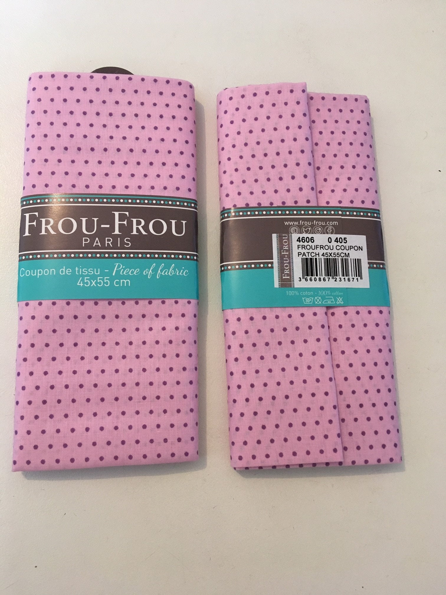 Fabric Coupon Cotton Patch Pale Pink Background Purple - Etsy