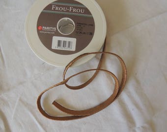 Ribbon, piping, Lamé, Golden Bronze Color (055), Width 1 cm