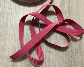 Coarse grain ribbon, cotton, pink color, width 15 mm