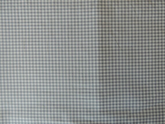Lot De 2 Coupons De Tissu Vichy Bleu - Motif Chaussures - Coton - Création Et Customisation