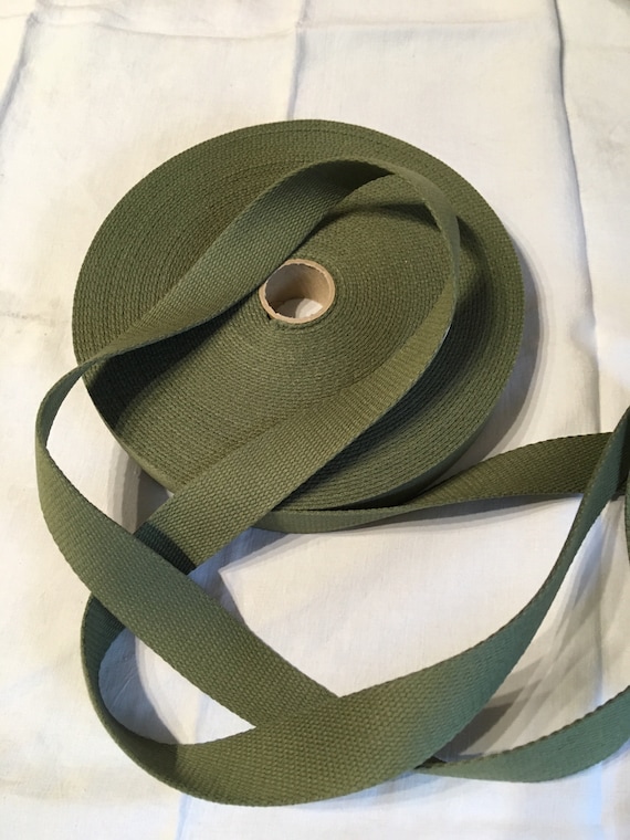 Sangle bagagère, coton, Couleur vert kaki (053), largeur 30 mm