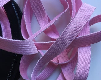 Elastic tape, Mesh, Pink color, Width 10 mm