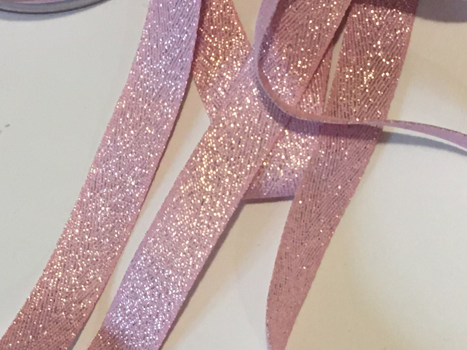 Pink Ribbon Metal Metallic Chevron Ribbon, Pink Color, 15 Mm Wide - Etsy