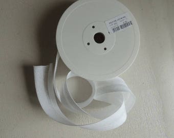White polycoton folded bias width 30 mm