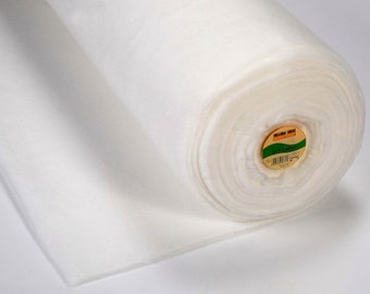 Vlieseline fleece, cotton, width 150cm, white color, thickness 4 mm, sold by 10 cm