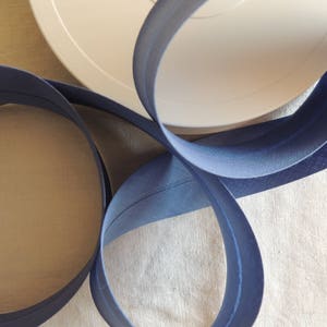 Biais uni replié, polycoton, couleur Bleu 35/893, largeur 30 mm image 2