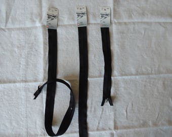 Length 60 cm black invisible zipper