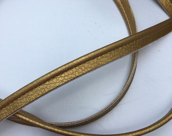 Paspelband, Kunstleder, Farbe Gold (101), Breite 1 cm