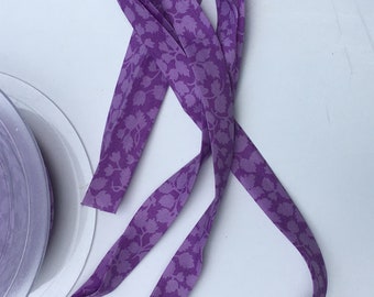 Biais coton Liberty, Glenjade G, tons violet, largeur 1 cm