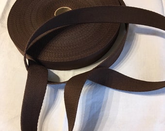 Bagagère strap, cotton, Brown colour, width 30 mm