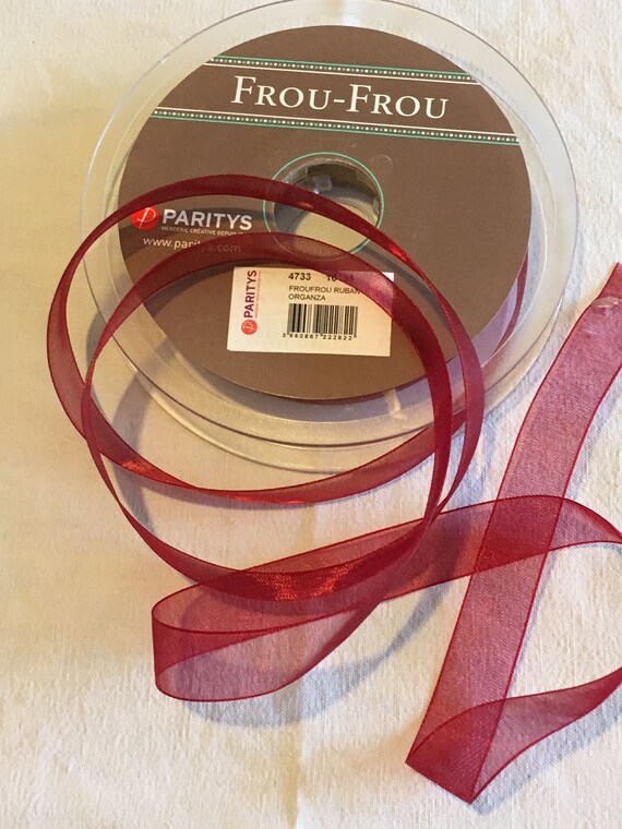 Organza Veil Ribbon Red Color 51 Width 16 Mm Etsy Ireland