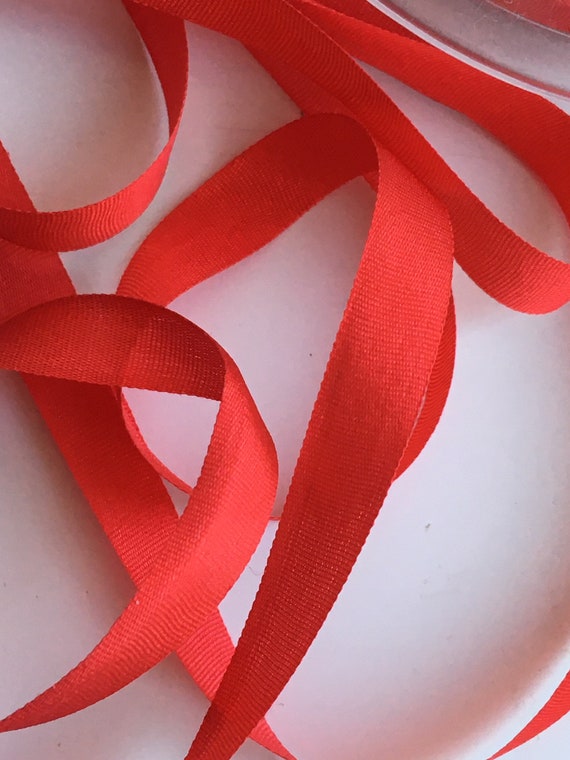 Red Silk Ribbon Width 7 mm