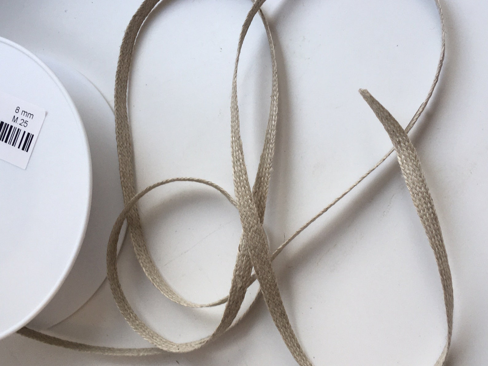 Flat Braid, Linen, Linen Beige Color, Width 8 Mm - Etsy