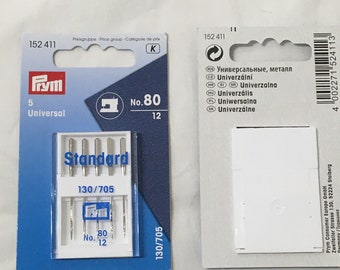 Sewing machine needles, size 80