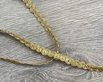 Fancy braid trimmings, gold color (101), width 10 mm
