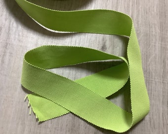 Coarse grain ribbon, cotton, color Green, width 35 mm