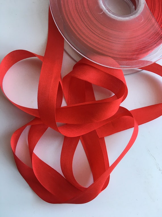 Red Silk Ribbon Width 7 mm