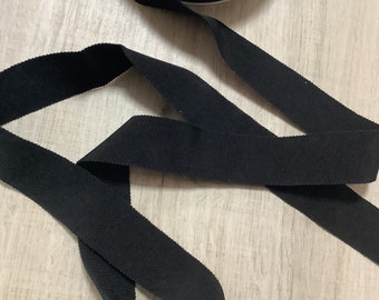 Coarse grain ribbon, cotton, colour Black (014), width 25 mm