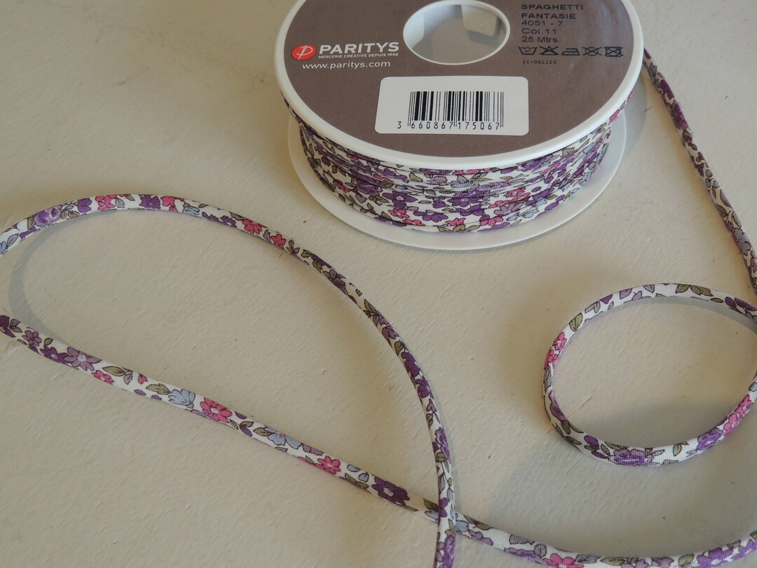Spaghetti Ruby Ribbons Fancy Spaghetti Ribbon White Background With Purple Flowers (11) - Etsy