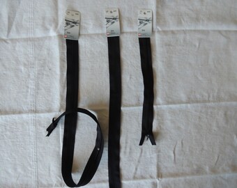 Length 40 cm black invisible zipper