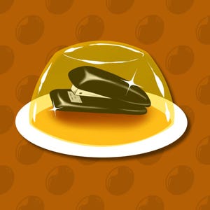3.5 in. The Office Stapler in Jello Sticker