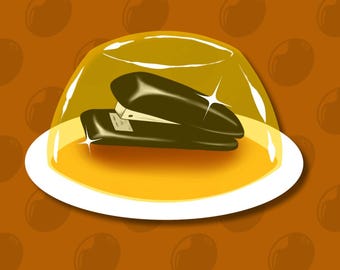 3.5 in. The Office Stapler in Jello Sticker