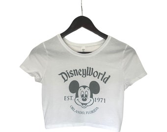 Haut court Mickey Mouse Disneyworld : style vintage vieilli