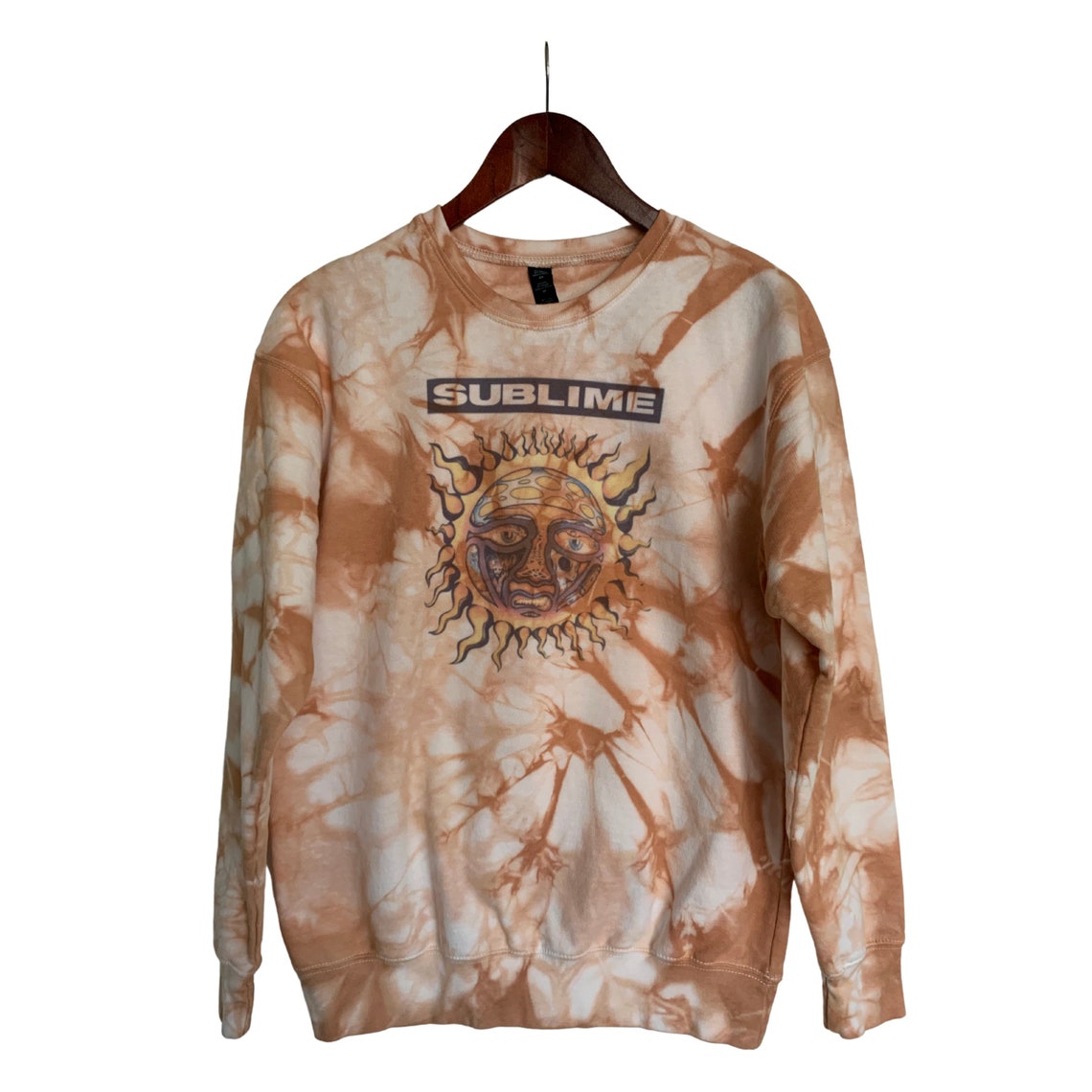 Sublime Burnt Orange Tie Dye Crewneck Band Sweatshirt Hand | Etsy