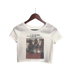 I Know What You Did Last Summer Crop Top, Halloween Crop Top, Retro Horror Crop Top, Scream Top, Boho Hippie Faded Tops, Horror Movie Tee