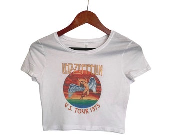 Led Zeppelin Crop Top, Crop Tops Women, Vintage Rock Band Crop Top, 90s Crop Top, Led Zeppelin Gifts, Concert Gifts