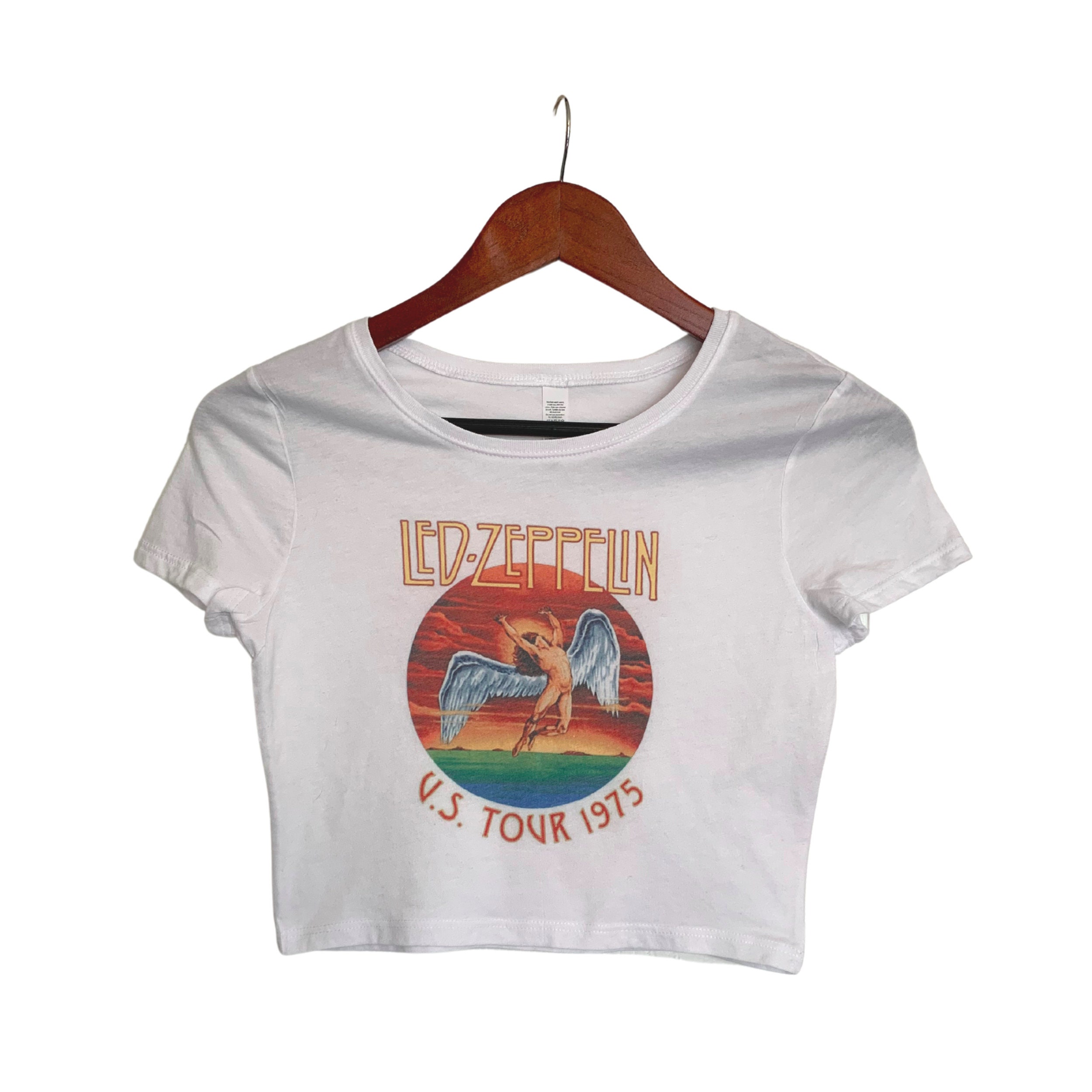 Led Zeppelin Crop Top Women Vintage Rock Band Crop - Etsy