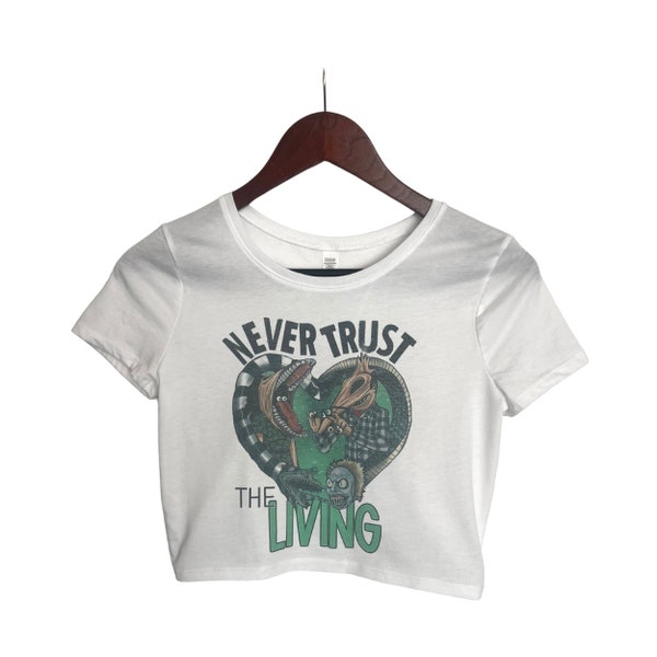 Womens Beetlejuice Crop Top Etsy