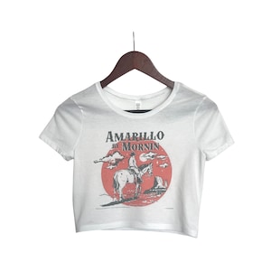 Amarillo by Morning Vintage Distressed Crop Top, Crop Tops Women, Vintage Crop Top, 90s Crop Top, Country Concert Gifts, Concert Gifts