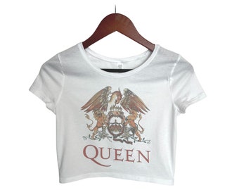 Vintage Queen Band Crop Top, Retro 70’s Music Band Tops, Music Festival Crop Top, Music Lover, Trendy Crop Top, Music Gifts, Aesthetic Top