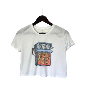 Beastie Boys Band Tee Crop Top, Beastie Boys Sardine Can Distressed Crop Top, Vintage Crop Top, Rock Music Crop Top, 90’s fashion