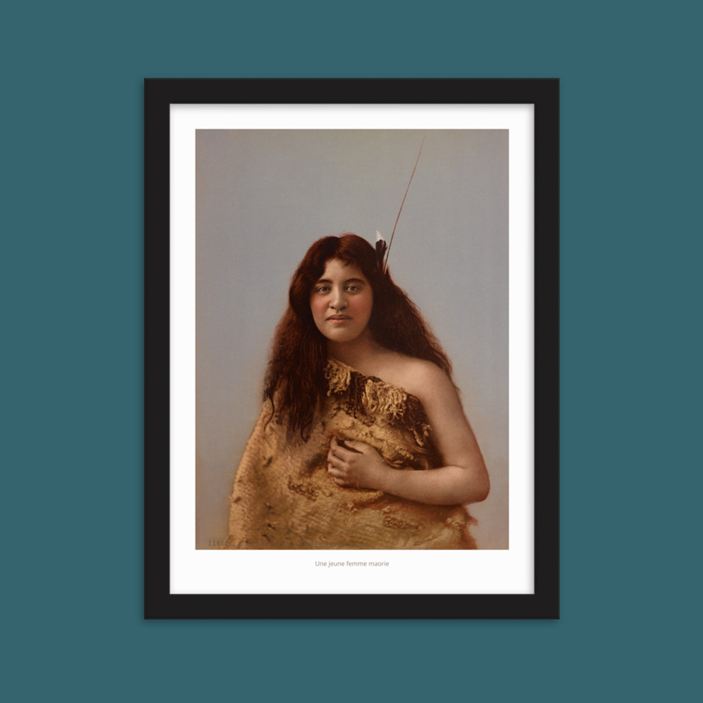 Photo Ancienne Maorie - Une Jeune Femme Maorie, Polynésie, Nouvelle-Zélande Photochrom, Photoraphie