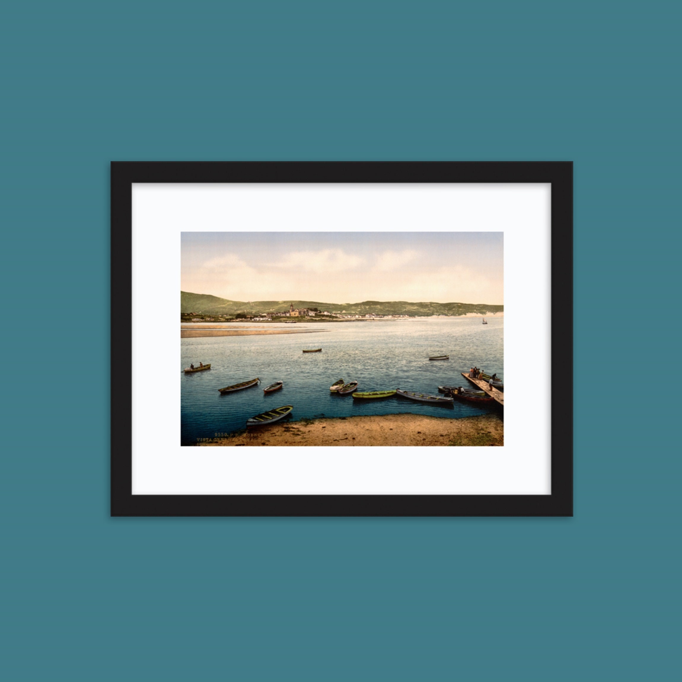 Photo Ancienne Pays Basque - Hendaye avec Vue sur Fuenterrabía Hondarribia Photochrom, Photographie 