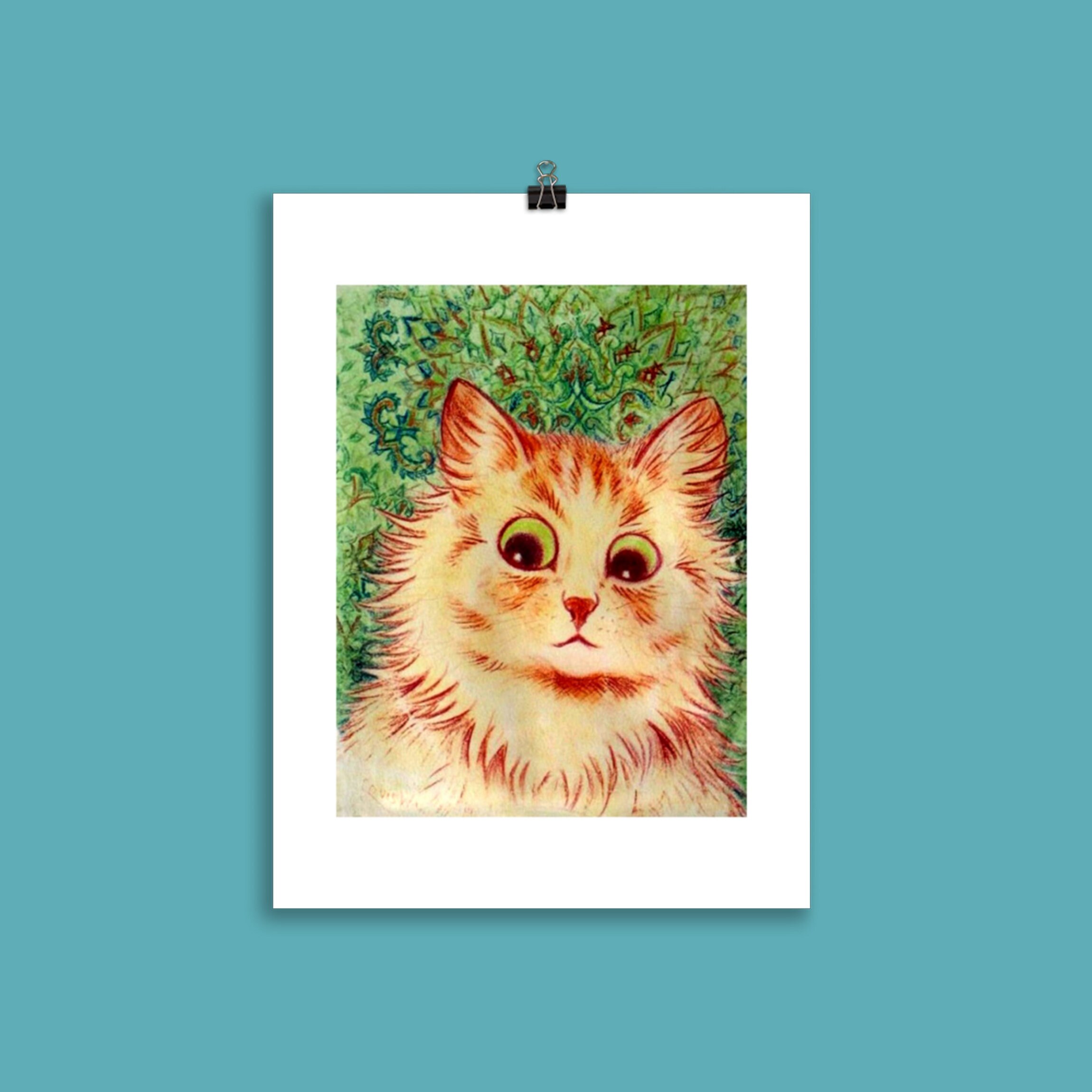 Affiche Chat Kaleidoscope Cat Tableau Peinture Dessin de Louis Wain