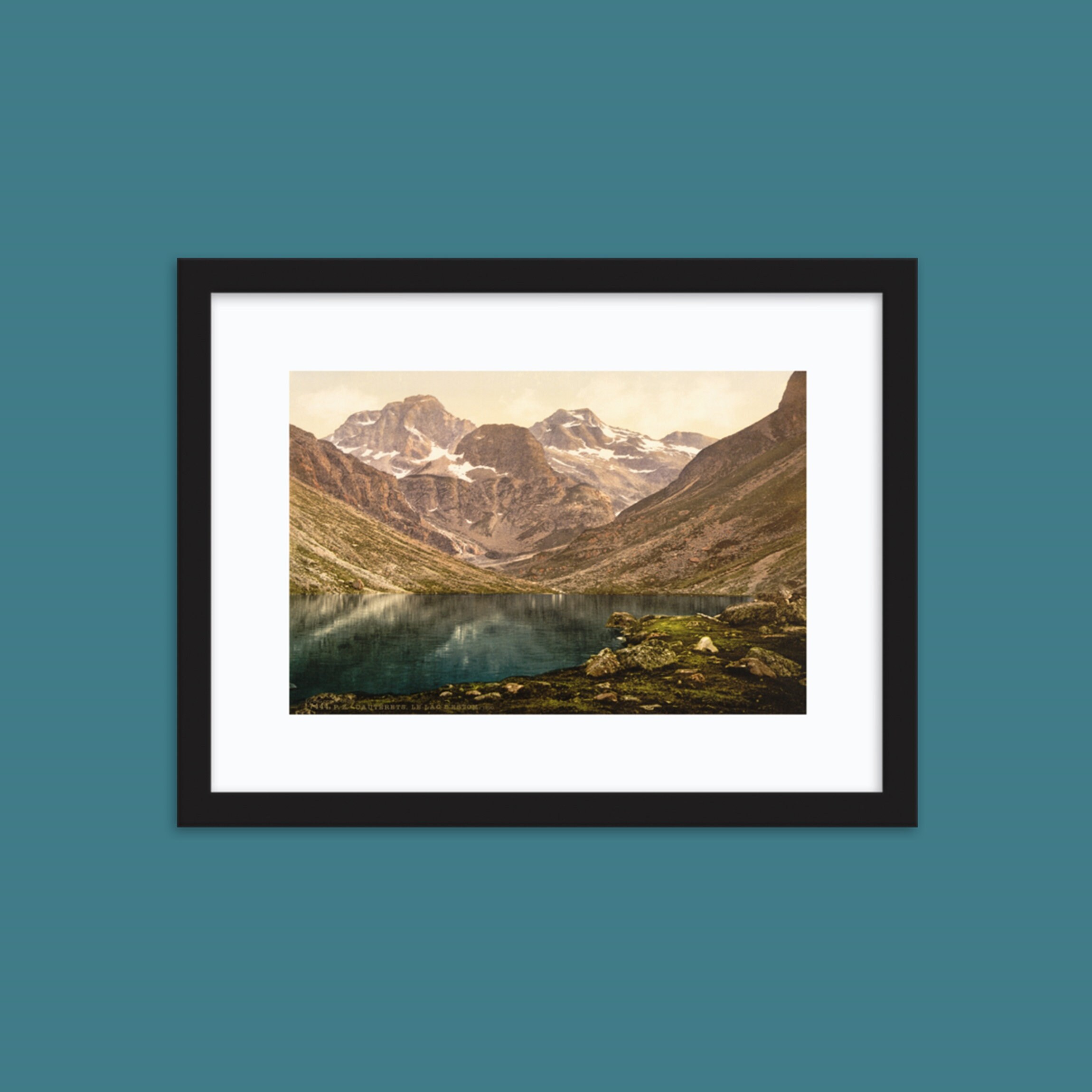 Photo Ancienne Pyrénées, Cauterets et Le Lac d'estom - Photochrom, Photographie Couleurs Tirage Qual