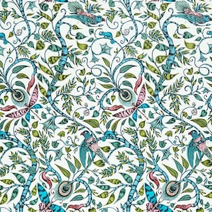 Clarke and Clarke, jungle colourway, 100% cotton satin fabric sold by the half metre / 19.5 inches.