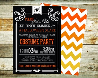 Custom Halloween Invitation Digital FIle