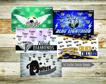 Custom 5x3 Soccer Banners