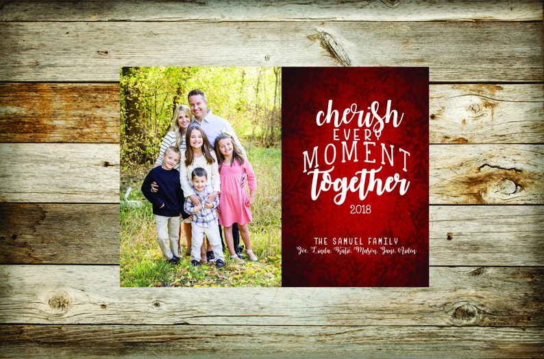 Cherish Every Moment Holiday Card Etsy