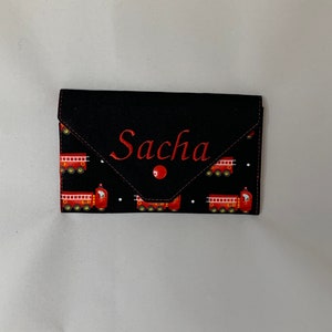 Protège carnet de santé, camion pompier