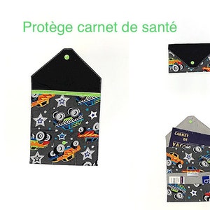Protège carnet de santé, camions pouvant être personnalisé