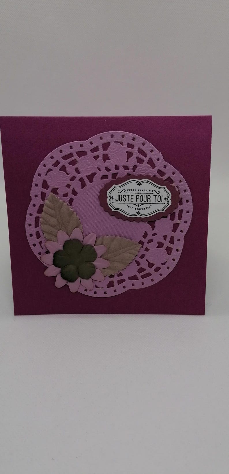Carte fête des mères ,bouquet de fleurs en kirigami, carte fait main. image 2