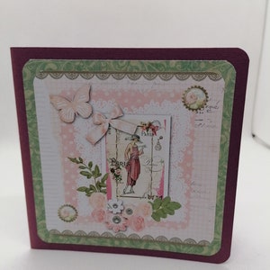 Carte fête des mères , carte anniversaire, carte toutes occasions, carte shabby.
