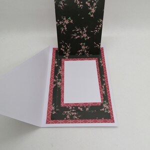Carte anniversaire, carte fête, carte toutes occasions carte rouge et noire. afbeelding 3