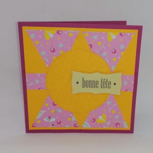 Carte fête des mères , carte pour fête, carte fantaisie , carte fait main.